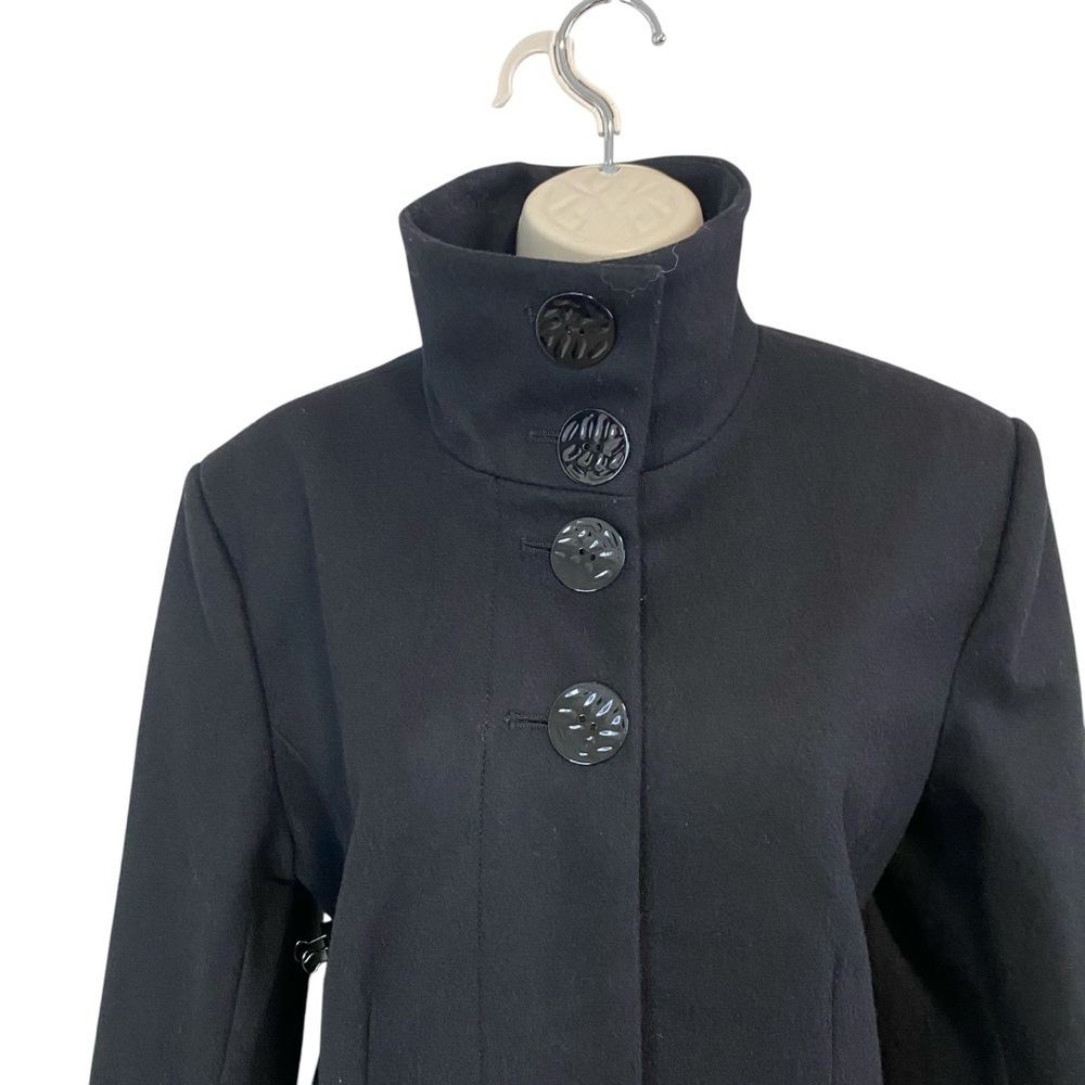 Katherine Barclay - Black Wool Blend Pea Coat - Picture 7 of 14